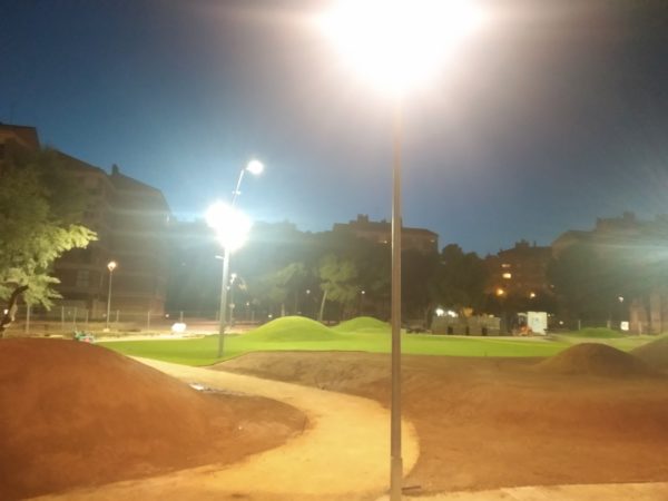 obras del parque san martin en huesca